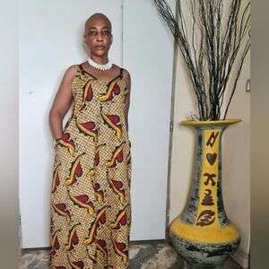 Vibrant Patterned Maxi Dress